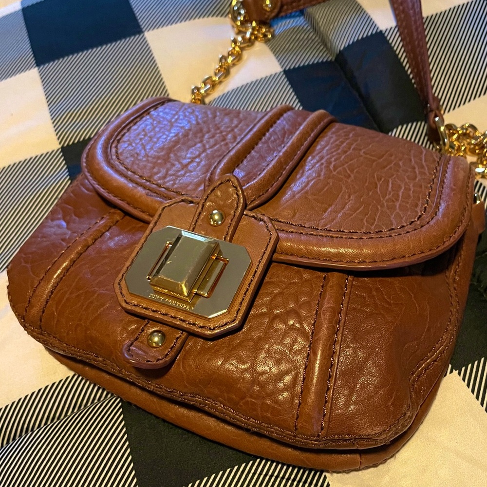 Juicy Couture Leather Purse w/ gold chain LIKE NEW
